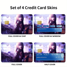 Load image into Gallery viewer, Makise Kurisu Credit Card Skins (4-in-1 Pack)