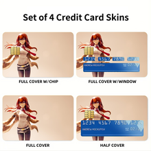 Load image into Gallery viewer, Makise Kurisu Credit Card Skins (4-in-1 Pack)