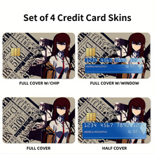 Load image into Gallery viewer, Makise Kurisu Credit Card Skins (4-in-1 Pack)