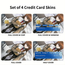 Load image into Gallery viewer, Makise Kurisu Credit Card Skins (4-in-1 Pack)