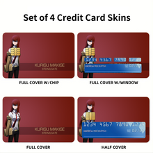 Load image into Gallery viewer, Makise Kurisu Credit Card Skins (4-in-1 Pack)