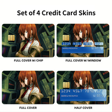 Load image into Gallery viewer, Makise Kurisu Credit Card Skins (4-in-1 Pack)