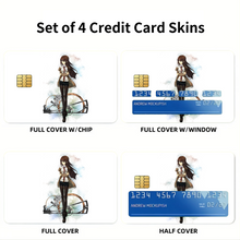 Load image into Gallery viewer, Makise Kurisu Credit Card Skins (4-in-1 Pack)