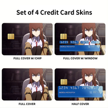 Load image into Gallery viewer, Makise Kurisu Credit Card Skins (4-in-1 Pack)