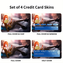 Load image into Gallery viewer, Makise Kurisu Credit Card Skins (4-in-1 Pack)
