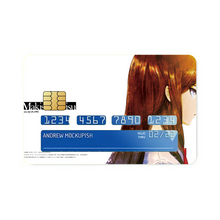 Load image into Gallery viewer, Makise Kurisu Credit Card Skins (4-in-1 Pack)