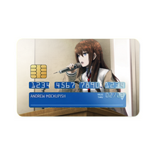 Load image into Gallery viewer, Makise Kurisu Credit Card Skins (4-in-1 Pack)