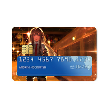 Load image into Gallery viewer, Makise Kurisu Credit Card Skins (4-in-1 Pack)