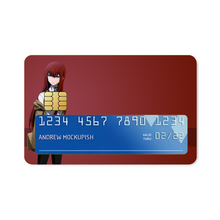 Load image into Gallery viewer, Makise Kurisu Credit Card Skins (4-in-1 Pack)