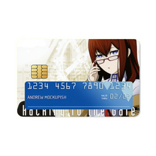 Load image into Gallery viewer, Makise Kurisu Credit Card Skins (4-in-1 Pack)
