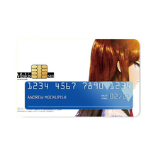 Load image into Gallery viewer, Makise Kurisu Credit Card Skins (4-in-1 Pack)