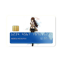 Load image into Gallery viewer, Makise Kurisu Credit Card Skins (4-in-1 Pack)