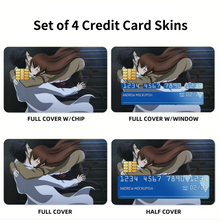 Load image into Gallery viewer, Makise Kurisu & Rintaro Okabe Credit Card Skins (4-in-1 Pack)