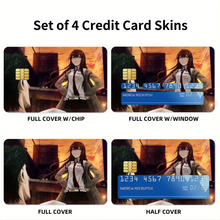 Load image into Gallery viewer, Makise Kurisu & Rintaro Okabe Credit Card Skins (4-in-1 Pack)