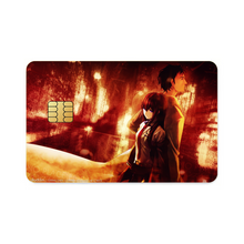 Load image into Gallery viewer, Makise Kurisu & Rintaro Okabe Credit Card Skins (4-in-1 Pack)