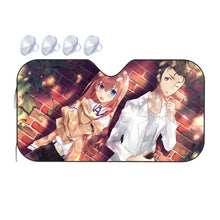 Load image into Gallery viewer, Makise Kurisu & Rintarou Okabe  Car Sunshade