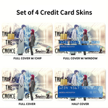 Load image into Gallery viewer, Makise Kurisu & Rintarou Okabe Credit Card Skins (4-in-1 Pack)