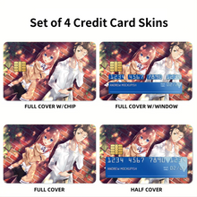 Load image into Gallery viewer, Makise Kurisu & Rintarou Okabe Credit Card Skins (4-in-1 Pack)