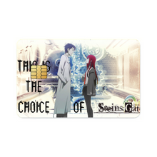 Load image into Gallery viewer, Makise Kurisu & Rintarou Okabe Credit Card Skins (4-in-1 Pack)