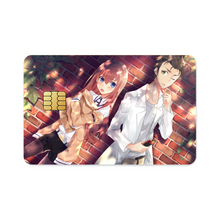 Load image into Gallery viewer, Makise Kurisu & Rintarou Okabe Credit Card Skins (4-in-1 Pack)