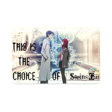 Load image into Gallery viewer, Makise Kurisu & Rintarou Okabe Credit Card Skins (4-in-1 Pack)