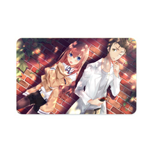 Load image into Gallery viewer, Makise Kurisu & Rintarou Okabe Credit Card Skins (4-in-1 Pack)