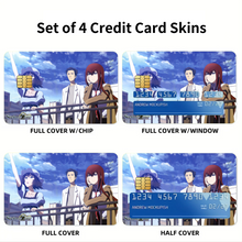 Load image into Gallery viewer, Mayuri, Kyouma & Kurisu Credit Card Skins (4-in-1 Pack)