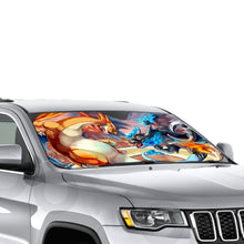 Load image into Gallery viewer, Mega Charizard Y VS Mega Charizard X Car Sunshade