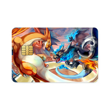 Load image into Gallery viewer, Mega Charizard Y VS Mega Charizard X Credit Card Skins (4-in-1 Pack)