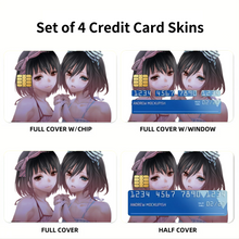 Load image into Gallery viewer, Mei and Fujioka Misaki Credit Card Skins (4-in-1 Pack)