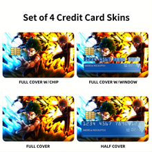 Load image into Gallery viewer, Midoriya ,Bakugou and Todoroki Credit Card Skins (4-in-1 Pack)