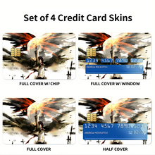 Load image into Gallery viewer, Mikasa Ackerman (Attack on Titan) Credit Card Skins (4-in-1 Pack)
