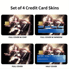Load image into Gallery viewer, Mikasa Ackerman Credit Card Skins (4-in-1 Pack)