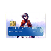 Load image into Gallery viewer, Mikasa Ackerman Credit Card Skins (4-in-1 Pack)