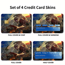 Load image into Gallery viewer, Mikasa Fighting With Armored Titan Credit Card Skins (4-in-1 Pack)