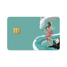Load image into Gallery viewer, Minimalist Chihiro, Haku, and No-face Credit Card Skins (4-in-1 Pack)