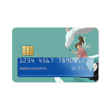 Load image into Gallery viewer, Minimalist Chihiro, Haku, and No-face Credit Card Skins (4-in-1 Pack)
