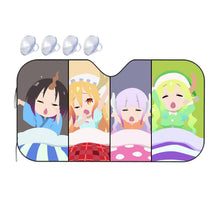 Load image into Gallery viewer, Miss Kobayashi's Dragon Maid Kanna Kamui, Elma, Kobayashi San Chi No Maid Dragon, Quetzalcoatl, Tohru Car Sunshade