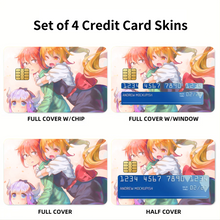 Load image into Gallery viewer, Miss Kobayashi's Dragon Maid Kanna Kamui, Kobayashi, Kobayashi San Chi No Maid Dragon, Tohru Credit Card Skins (4-in-1 Pack)