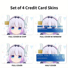 Load image into Gallery viewer, Miss Kobayashi's Dragon Maid Kanna Kamui, Kobayashi San Chi No Maid Dragon Credit Card Skins (4-in-1 Pack)