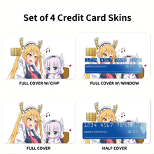 Load image into Gallery viewer, Miss Kobayashi's Dragon Maid Kanna Kamui, Kobayashi San Chi No Maid Dragon, Tohru Credit Card Skins (4-in-1 Pack)