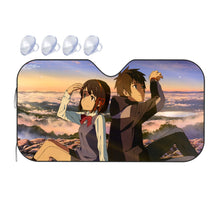 Load image into Gallery viewer, Mitsuha and Taki (Your Name) Car Sunshade