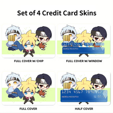 Load image into Gallery viewer, Mitsuki, Sarada and Boruto  Credit Card Skins (4-in-1 Pack)