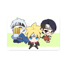 Load image into Gallery viewer, Mitsuki, Sarada and Boruto  Credit Card Skins (4-in-1 Pack)
