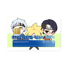 Load image into Gallery viewer, Mitsuki, Sarada and Boruto  Credit Card Skins (4-in-1 Pack)