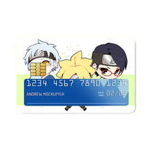 Load image into Gallery viewer, Mitsuki, Sarada and Boruto  Credit Card Skins (4-in-1 Pack)