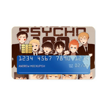 Load image into Gallery viewer, Mob Psycho 100 Arataka Reigen, Ekubo, Ritsu Kageyama, Teruki Hanazawa Credit Card Skins (4-in-1 Pack)