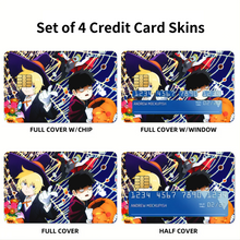Load image into Gallery viewer, Mob Psycho 100 Arataka Reigen, Shigeo Kageyama, Teruki Hanazawa Credit Card Skins (4-in-1 Pack)