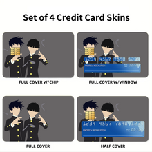 Load image into Gallery viewer, Mob Psycho 100 Shigeo Kageyama, Ritsu Kageyama Credit Card Skins (4-in-1 Pack)