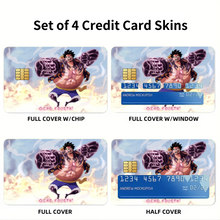 Load image into Gallery viewer, Monkey D. Luffy (Gear fourth) Credit Card Skins (4-in-1 Pack)